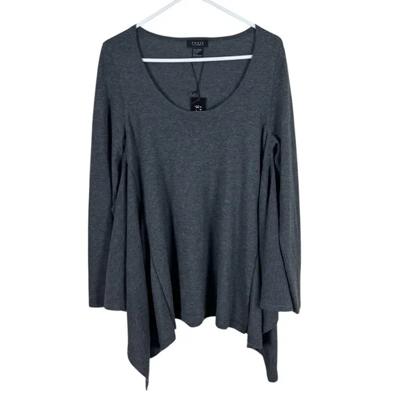 Forte Cashmere Long Sleeve Draped 100% Cashmere Sweater Women’s Size Large NWT - Picture 1 of 6